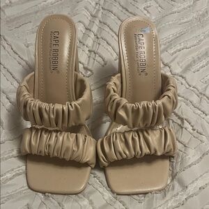 Cape Robbin Women's Tan Heeled Sandals